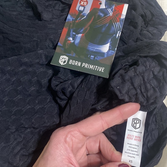 BORN PRIMITIVE WORKOUT SET HIGH WAIST LEGGING CROP TOP BODYCON WORKOUT SET S XS - Picture 9 of 17